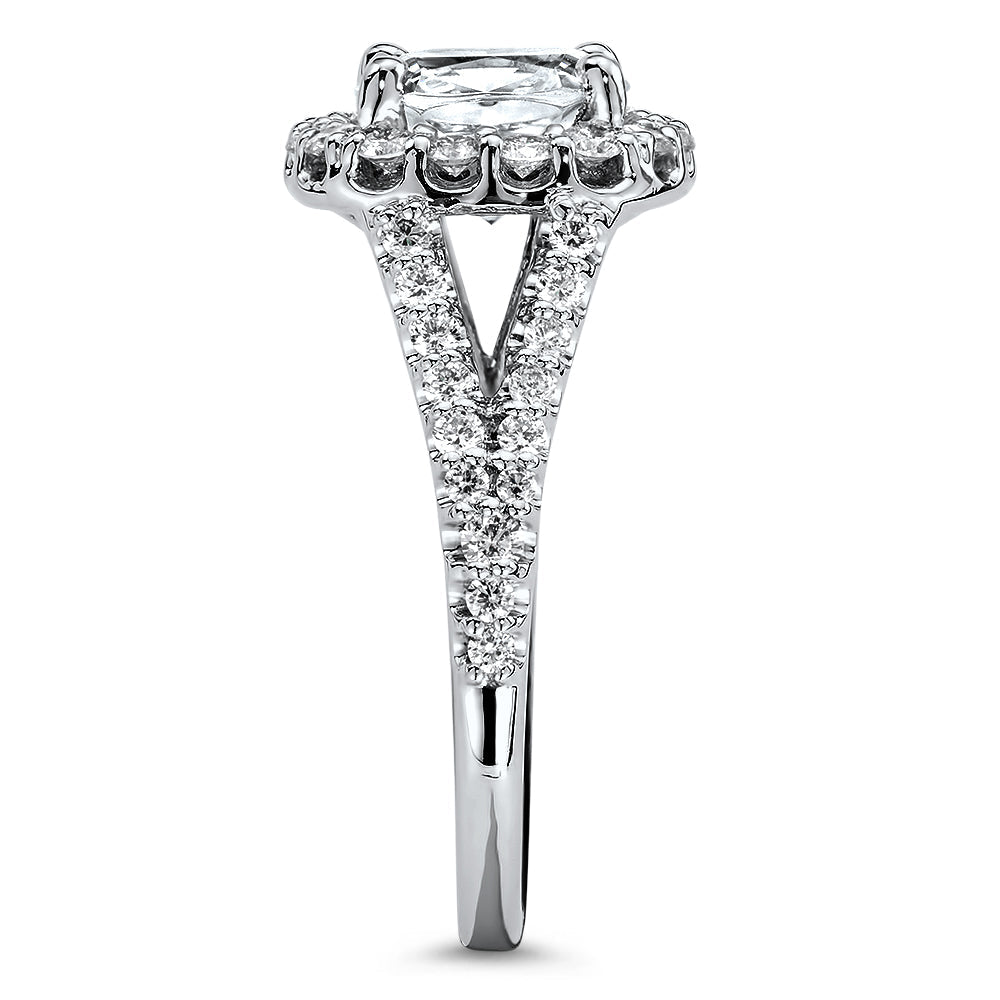 Kelly Cushion Cut Lab Grown Diamond 18Kt White Gold Engagement Ring - View 5