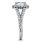 Kelly Cushion Cut Lab Grown Diamond 14Kt White Gold Engagement Ring - View 5