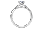 Elise Cushion Cut Lab Grown Diamond Platinum Engagement Ring - View 3