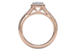 Judy Cushion Cut Lab Grown Diamond 18Kt Rose Gold Engagement Ring - View 3