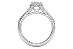 Judy Cushion Cut Lab Grown Diamond 18Kt White Gold Engagement Ring - View 3