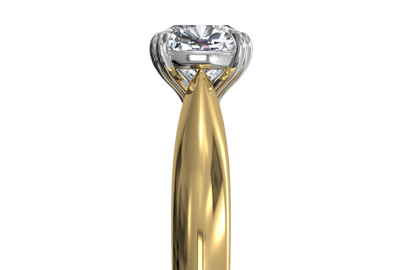 Camila Cushion Cut Lab Grown Diamond 18Kt Yellow Gold Engagement Ring - View 2