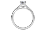 Elise Emerald Cut Lab Grown Diamond Platinum Engagement Ring - View 3