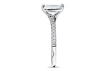 Elise Emerald Cut Lab Grown Diamond 18Kt White Gold Engagement Ring - View 3
