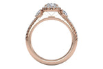 Julia Oval Cut Lab Grown Diamond 18Kt Rose Gold Engagement Ring - View 3