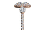 Julia Oval Cut Lab Grown Diamond 18Kt Rose Gold Engagement Ring - View 2