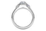 Julia Oval Cut Lab Grown Diamond 14Kt White Gold Engagement Ring - View 3