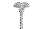 Julia Oval Cut Lab Grown Diamond 18Kt White Gold Engagement Ring - View 2