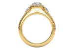 Julia Oval Cut Lab Grown Diamond 18Kt Yellow Gold Engagement Ring - View 3