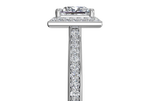 Karen Princess Cut Lab Grown Diamond Platinum Engagement Ring - View 3