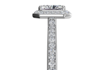 Karen Radiant Cut Lab Grown Diamond Platinum Engagement Ring - View 2