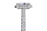 Leah Radiant Cut Lab Grown Diamond 18Kt White Gold Engagement Ring - View 2