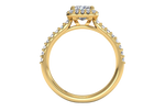 Leah Radiant Cut Lab Grown Diamond 18Kt Yellow Gold Engagement Ring - View 3