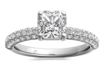 Kylie Radiant Cut Lab Grown Diamond 18Kt White Gold Engagement Ring - View 3