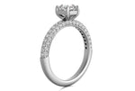 Kylie Radiant Cut Lab Grown Diamond 18Kt White Gold Engagement Ring - View 2
