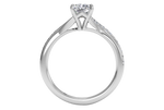 Elise Radiant Cut Lab Grown Diamond 18Kt White Gold Engagement Ring - View 2