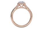 Judy Radiant Cut Lab Grown Diamond 18Kt Rose Gold Engagement Ring - View 3