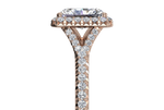 Judy Radiant Cut Lab Grown Diamond 18Kt Rose Gold Engagement Ring - View 2