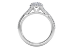 Judy Radiant Cut Lab Grown Diamond Platinum Engagement Ring - View 3