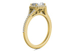 Kate Radiant Cut Lab Grown Diamond 18Kt Yellow Gold Engagement Ring - View 2