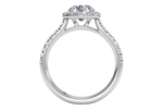 Leah Round Cut Lab Grown Diamond Platinum Engagement Ring - View 3