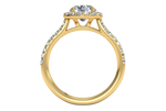 Leah Round Cut Lab Grown Diamond 18Kt Yellow Gold Engagement Ring - View 3