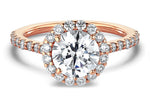Leah Round Cut Lab Grown Diamond 18Kt Rose Gold Engagement Ring - View 4