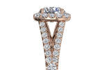 Kelly Round Cut Lab Grown Diamond 18Kt Rose Gold Engagement Ring - View 2