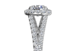 Kelly Round Cut Lab Grown Diamond 14Kt White Gold Engagement Ring - View 2
