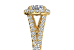 Kelly Round Cut Lab Grown Diamond 18Kt Yellow Gold Engagement Ring - View 2