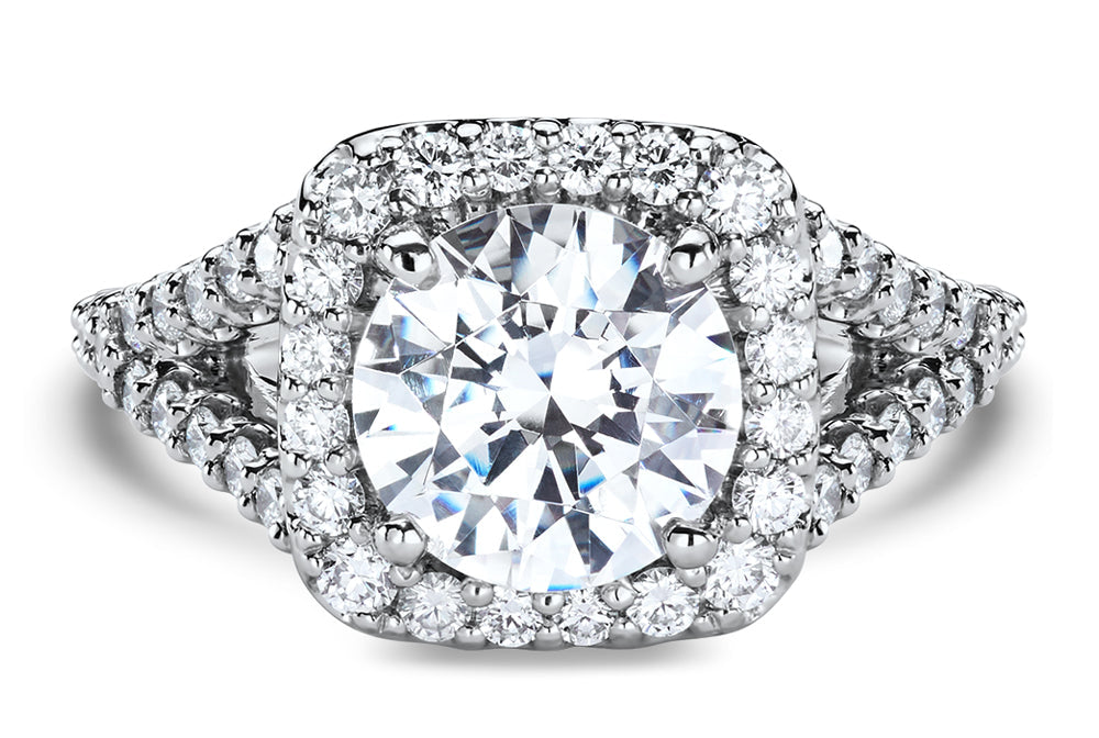 Kelly Round Cut Lab Grown Diamond 14Kt White Gold Engagement Ring - View 4
