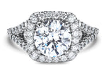 Kelly Round Cut Lab Grown Diamond 18Kt White Gold Engagement Ring - View 4