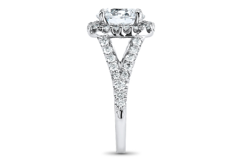 Kelly Round Cut Lab Grown Diamond 18Kt White Gold Engagement Ring - View 5