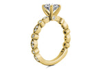 Eva Round Cut Lab Grown Diamond 18Kt Yellow Gold Engagement Ring - View 2