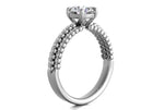 Hailey Round Cut Lab Grown Diamond Platinum Engagement Ring - View 2