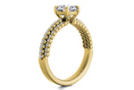 Hailey Round Cut Lab Grown Diamond 18Kt Yellow Gold Engagement Ring - View 2