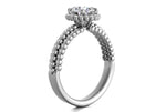Jocelyn Round Cut Lab Grown Diamond 18Kt White Gold Engagement Ring - View 2
