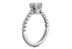 Dana Round Cut Lab Grown Diamond Platinum Engagement Ring - View 2