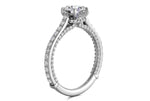 Lindsay Round Cut Lab Grown Diamond Platinum Engagement Ring - View 2