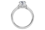 Elena Round Cut Lab Grown Diamond 18Kt White Gold Engagement Ring - View 2