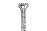 Elena Round Cut Lab Grown Diamond 14Kt White Gold Engagement Ring - View 2