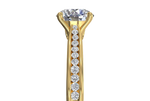 Elena Round Cut Lab Grown Diamond 18Kt Yellow Gold Engagement Ring - View 2