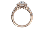 Lydia Round Cut Lab Grown Diamond 18Kt Rose Gold Engagement Ring - View 2