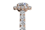 Lydia Round Cut Lab Grown Diamond 18Kt Rose Gold Engagement Ring - View 3