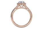 Judy Round Cut Lab Grown Diamond 18Kt Rose Gold Engagement Ring - View 3