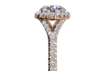 Judy Round Cut Lab Grown Diamond 18Kt Rose Gold Engagement Ring - View 2
