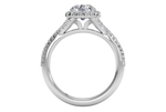 Judy Round Cut Lab Grown Diamond Platinum Engagement Ring - View 3