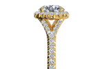 Judy Round Cut Lab Grown Diamond 18Kt Yellow Gold Engagement Ring - View 2