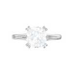 Valerie cushion lab diamond engagement ring in platinum - view 6