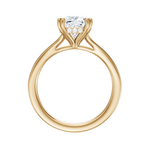Valerie cushion lab diamond engagement ring in 18k yellow gold - view 2